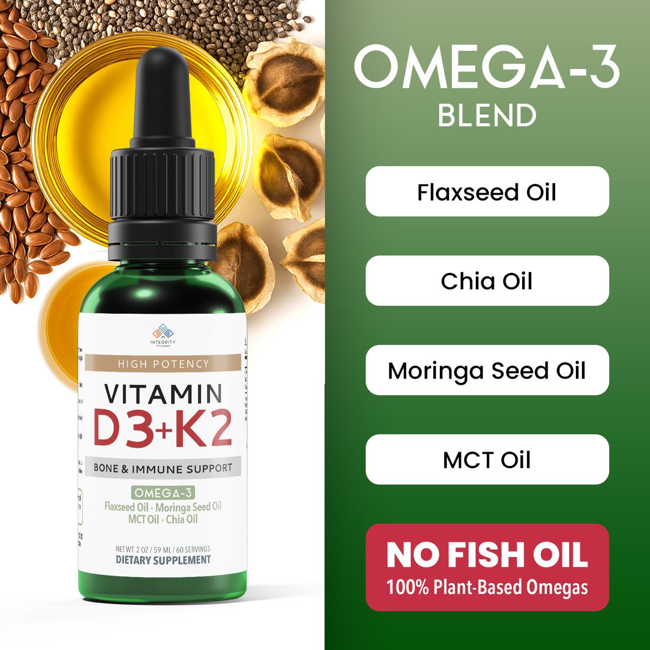 ICF Vitamin D3 + K2 Drops: 2oz (60ml)
