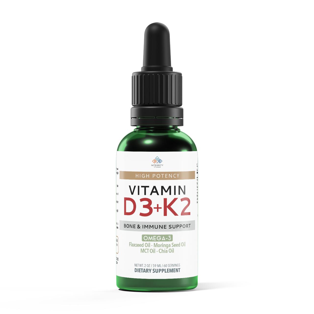 ICF Vitamin D3 + K2 Drops: 2oz (60ml)